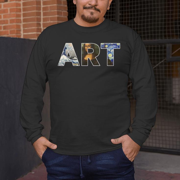 Art Artist Painting Teacher T Shirt Mona Lisa Great Wave For Men Women Men's Long Sleeve T-Shirt, funny design Art Artist Painting Teacher T Shirt Mona Lisa Great Wave For Men Women Men's Long Sleeve T-Shirt, funny design