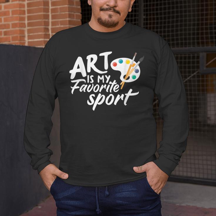 Art Is My Favorite Sport Artist Art Lover Teacher Men's Long Sleeve T-Shirt, funny design Art Is My Favorite Sport Artist Art Lover Teacher Men's Long Sleeve T-Shirt, funny design