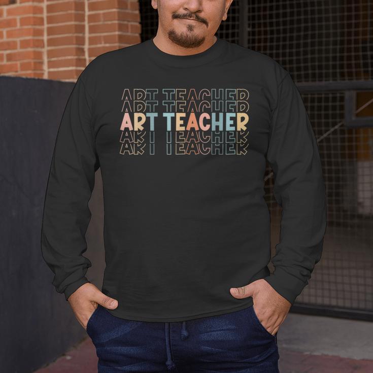 Art Teacher Artist Teacher School Teaching Future Artists Men's Long Sleeve T-Shirt, funny design