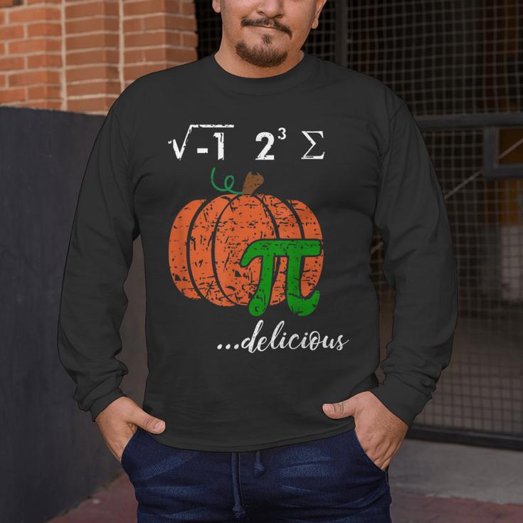I Ate Some Pumpkin Pi Pie Math Teacher Halloween For Men Women Kids Men's Long Sleeve T-Shirt, funny design