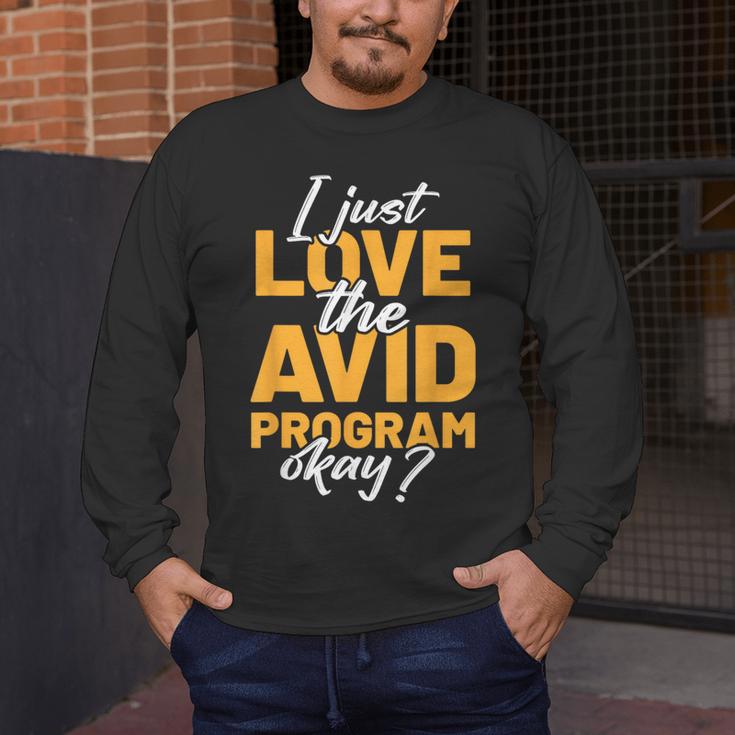 AVID Team Appreciation Essentials AVID Program Teacher Men's Long Sleeve T-Shirt, funny design