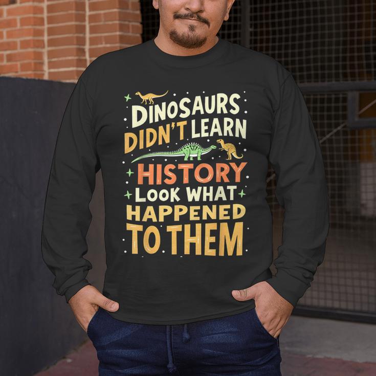 Back To School Dinosaur Social Studies Teacher Student Men's Long Sleeve T-Shirt, funny design Back To School Dinosaur Social Studies Teacher Student Men's Long Sleeve T-Shirt, funny design