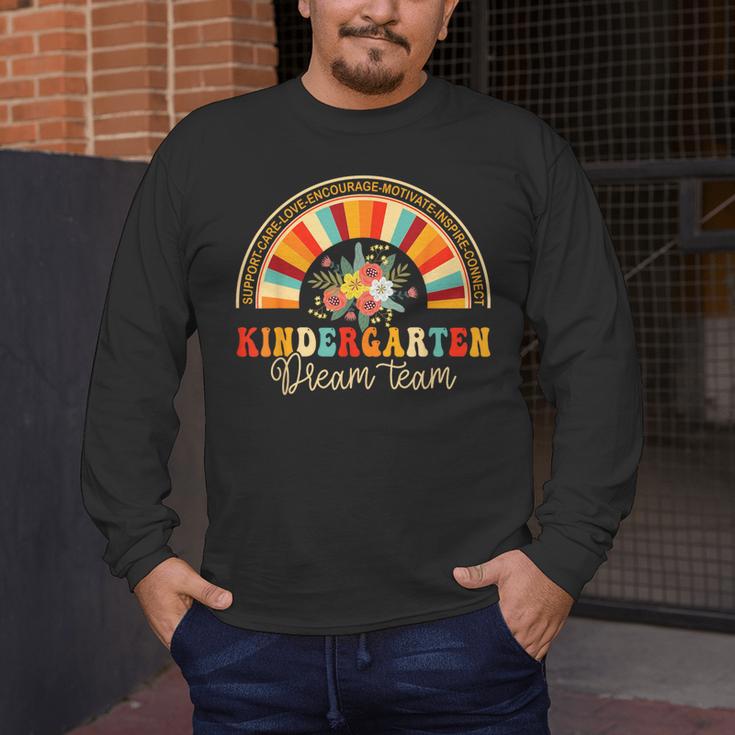 Back To School Kindergarten Dream Team Teacher Love Floral Men's Long Sleeve T-Shirt, funny design