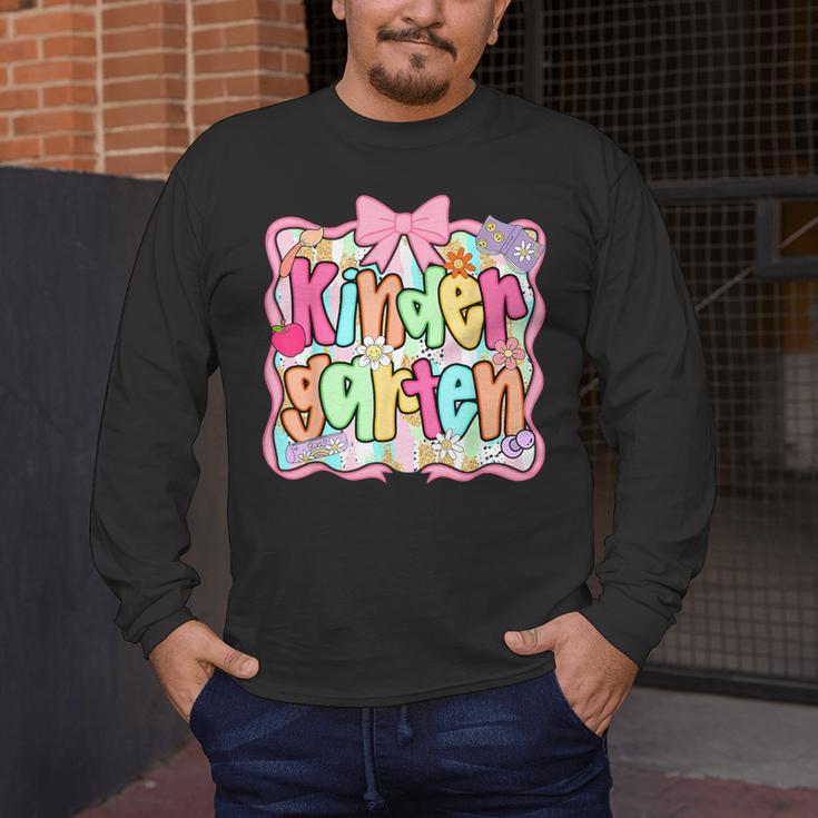 Back To School Kindergarten Preppy Teacher Girl Men's Long Sleeve T-Shirt, funny design