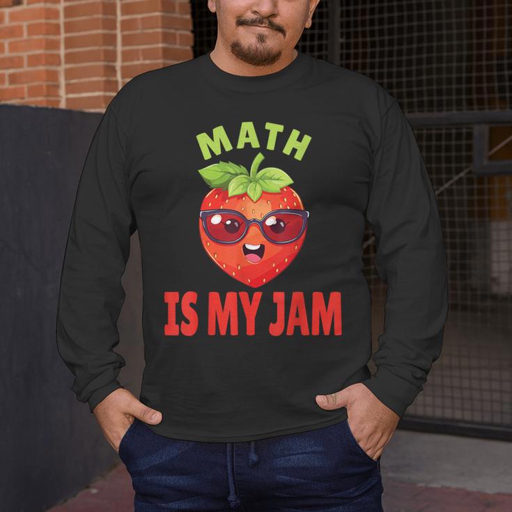 Back To School Math Is My Jam Math Teacher Men's Long Sleeve T-Shirt, funny design