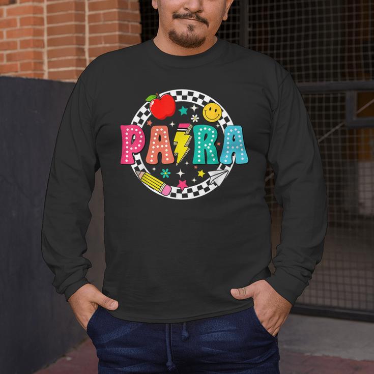 Back To School Para For Men Women Teacher Men's Long Sleeve T-Shirt, funny design