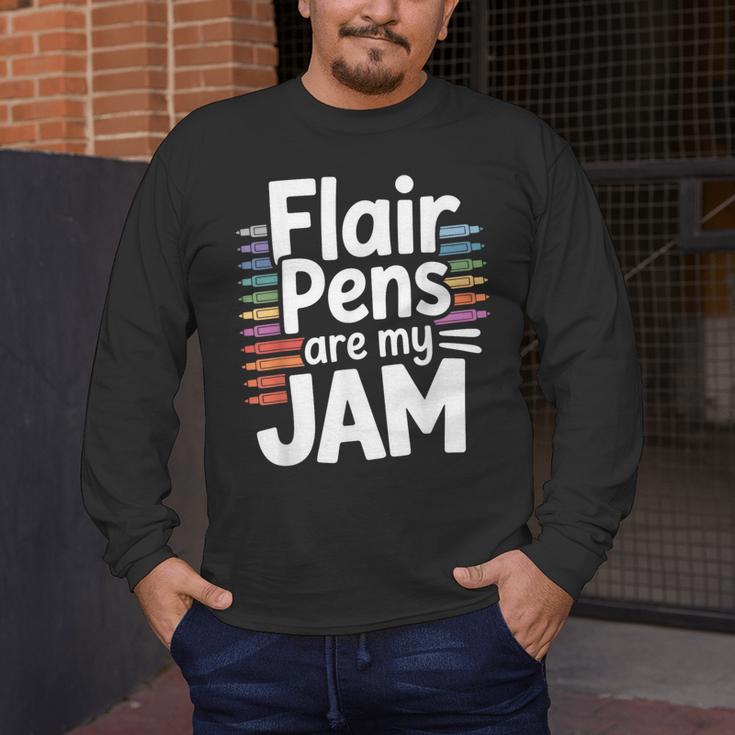 Back To School Teacher Flair Pens Are My Jam Men's Long Sleeve T-Shirt, funny design Back To School Teacher Flair Pens Are My Jam Men's Long Sleeve T-Shirt, funny design