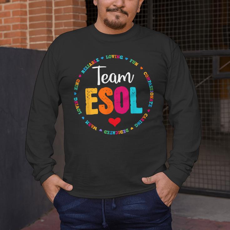 Back To School Teachers Crew Students Team ESOL Teacher Men's Long Sleeve T-Shirt, funny design Back To School Teachers Crew Students Team ESOL Teacher Men's Long Sleeve T-Shirt, funny design