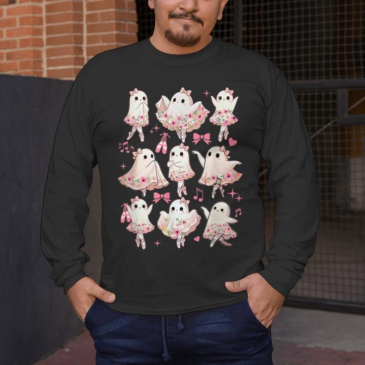 Ballet Ghost Ballet Dancer Spooky Dance Halloween Teacher Men's Long Sleeve T-Shirt, funny design Ballet Ghost Ballet Dancer Spooky Dance Halloween Teacher Men's Long Sleeve T-Shirt, funny design