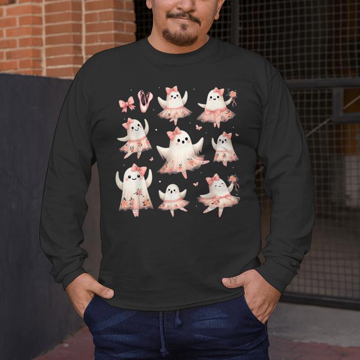 Ballet Ghost Ballet Dancer Spooky Dance Teacher Halloween Men's Long Sleeve T-Shirt, funny design Ballet Ghost Ballet Dancer Spooky Dance Teacher Halloween Men's Long Sleeve T-Shirt, funny design