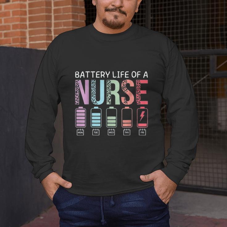 Battery Life Of A Nurse School Teacher Appreciation Men's Long Sleeve T-Shirt, funny design Battery Life Of A Nurse School Teacher Appreciation Men's Long Sleeve T-Shirt, funny design