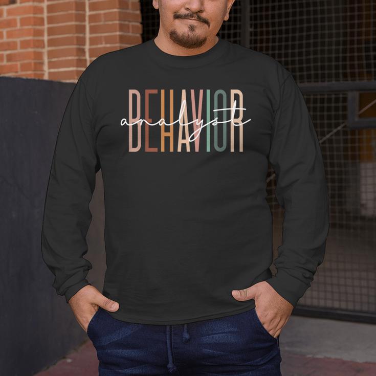 Behavior Analyst Teacher Squad Technician Therapist Analysis Men's Long Sleeve T-Shirt, funny design