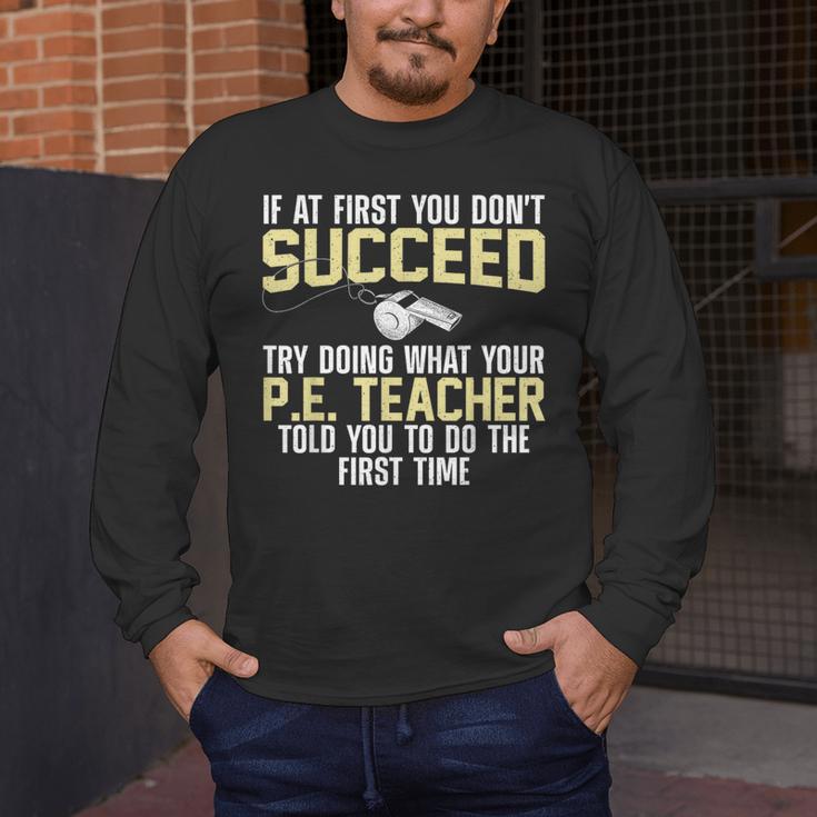 Best PE Teacher Art For Men Women Physical Education Teacher Men's Long Sleeve T-Shirt, funny design Best PE Teacher Art For Men Women Physical Education Teacher Men's Long Sleeve T-Shirt, funny design