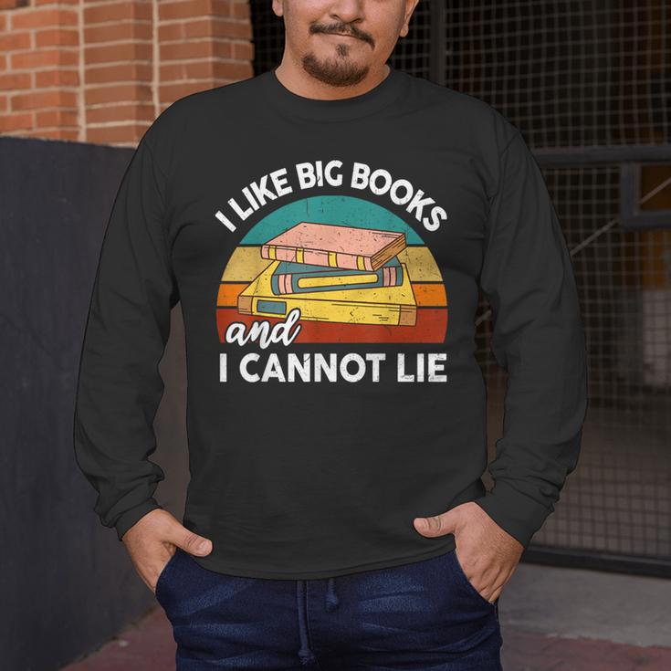 I Like Big Book Cant Lie Nerd School Librarian Teacher For Men Women Kids Men's Long Sleeve T-Shirt, funny design I Like Big Book Cant Lie Nerd School Librarian Teacher For Men Women Kids Men's Long Sleeve T-Shirt, funny design