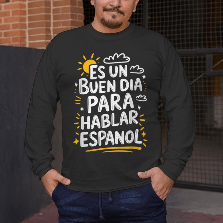 Bilingual Teacher Maestra Spanish Teacher Men's Long Sleeve T-Shirt, funny design