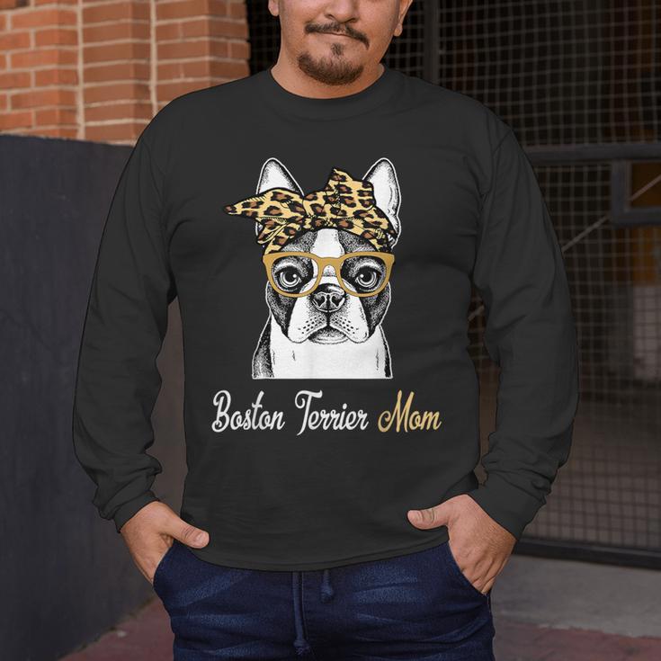 Birthday And Mother's Day -Boston Terrier Mom Men's Long Sleeve T-Shirt, funny design