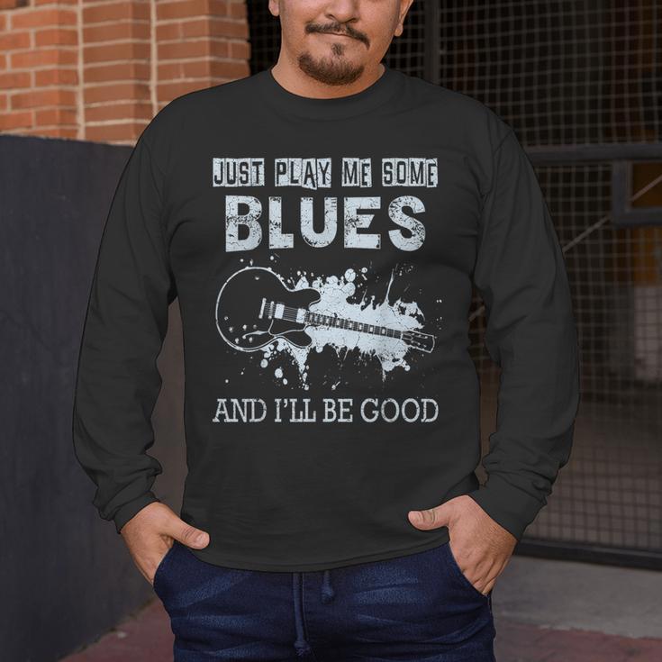 Blues Music Band Lover Vintage Guitar Teacher Blues Men's Long Sleeve T-Shirt, funny design Blues Music Band Lover Vintage Guitar Teacher Blues Men's Long Sleeve T-Shirt, funny design