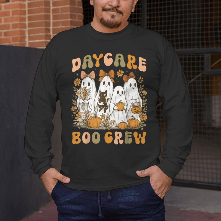 Boo Crew Daycare Teacher Matching Halloween Costume Ghost Men's Long Sleeve T-Shirt, funny design Boo Crew Daycare Teacher Matching Halloween Costume Ghost Men's Long Sleeve T-Shirt, funny design