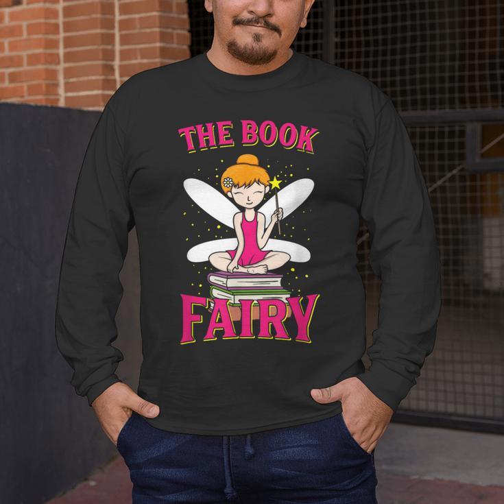 The Book Fairy Reading Teacher Librarian T-Shirt Men's Long Sleeve T-Shirt, funny design