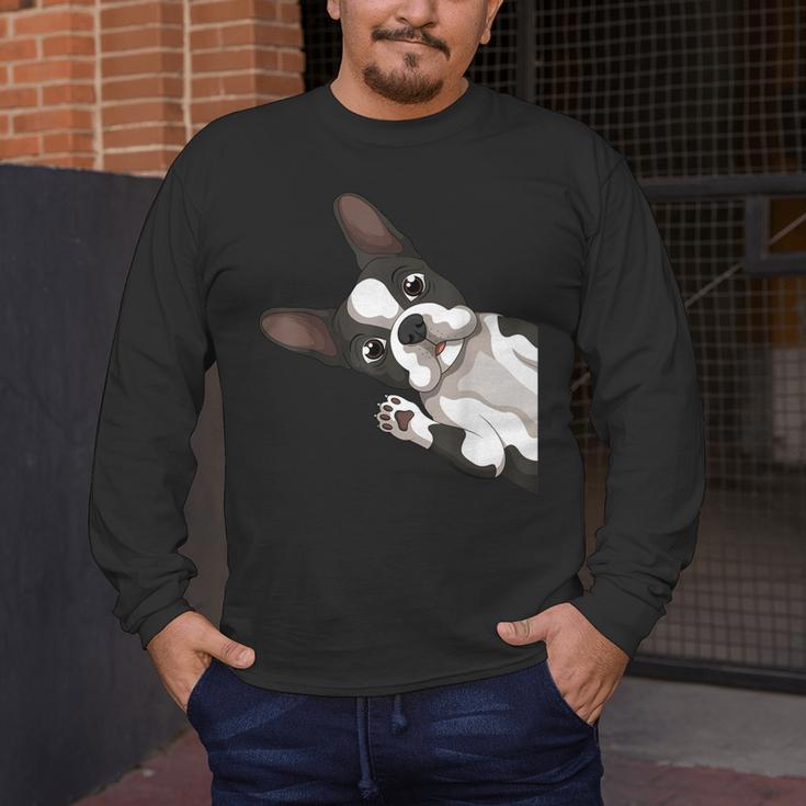 Boston Terrier Bostie Dog Kids Boys Girls Men's Long Sleeve T-Shirt, funny design