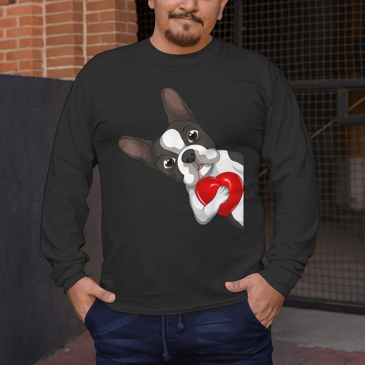 Boston Terrier Bostie Dog Kids Women Girls Men's Long Sleeve T-Shirt, funny design