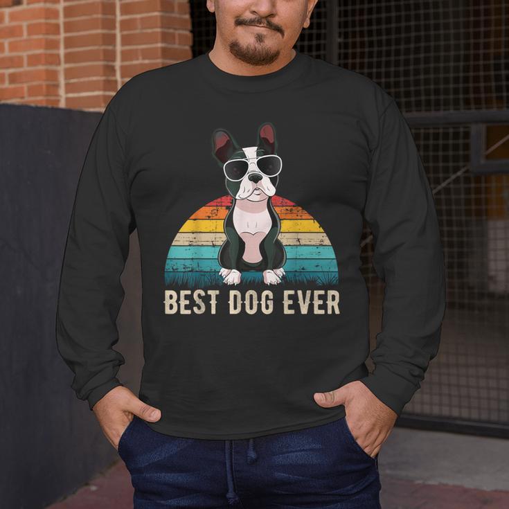 Boston Terrier Boston-Bulldog For Men Women Girls Kids Men's Long Sleeve T-Shirt, funny design