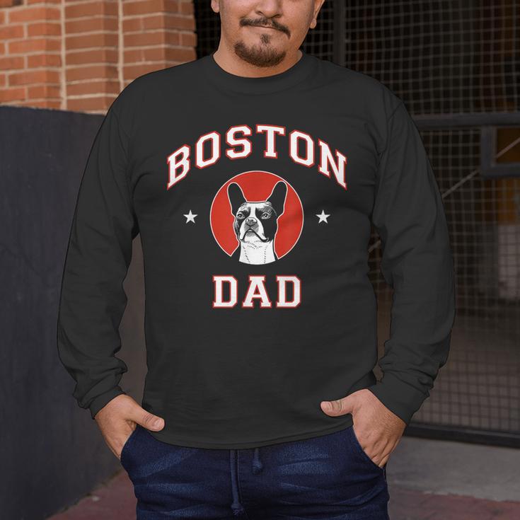 Boston Terrier Dad Dog Father For Men Women Kids Men's Long Sleeve T-Shirt, funny design