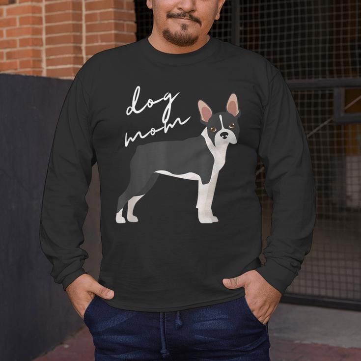 Boston Terrier Dog Mom Woman Women Men's Long Sleeve T-Shirt, funny design