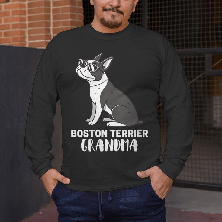 Boston Terrier Dog Owner Grandma Men's Long Sleeve T-Shirt, funny design