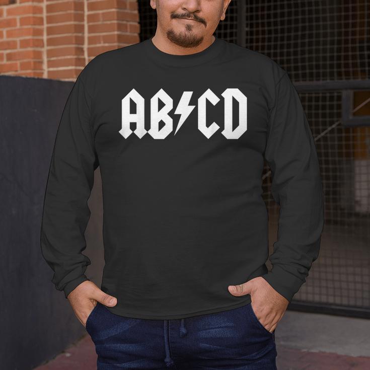Boys Girls Teachers ABCD Rock Graphic Back To School Men's Long Sleeve T-Shirt, funny design