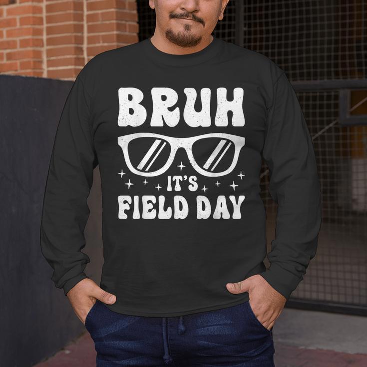 Bruh It's Field Day Teacher Boys Girls Kids Happy Field Day Men's Long Sleeve T-Shirt, funny design