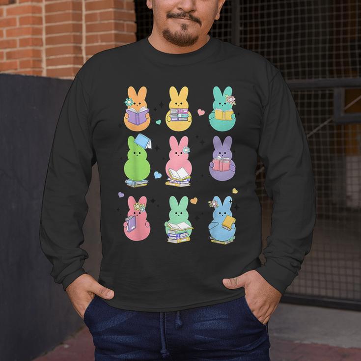 Bunny Reading Books Easter Day Librarian Teacher Book Men's Long Sleeve T-Shirt, funny design Bunny Reading Books Easter Day Librarian Teacher Book Men's Long Sleeve T-Shirt, funny design