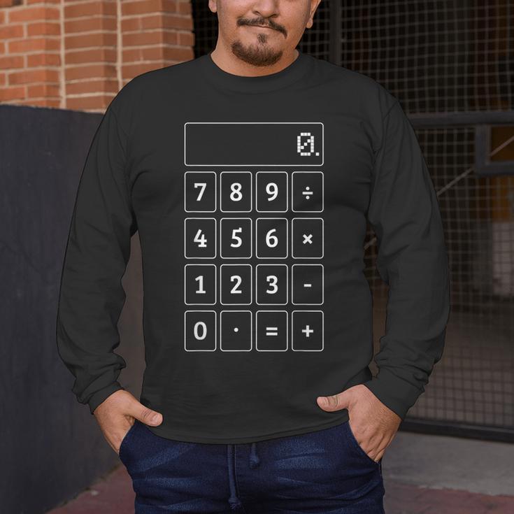 Calculator Costume Halloween Math Teacher Nerd For Men Women Men's Long Sleeve T-Shirt, funny design Calculator Costume Halloween Math Teacher Nerd For Men Women Men's Long Sleeve T-Shirt, funny design