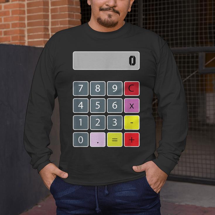 Calculator Math Teacher Halloween Costumes Women Men Adults Men's Long Sleeve T-Shirt, funny design Calculator Math Teacher Halloween Costumes Women Men Adults Men's Long Sleeve T-Shirt, funny design