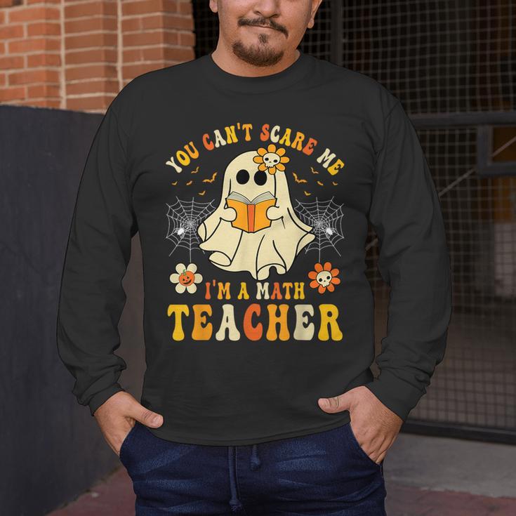 You Can't Scare Me I'm A Math Teacher Halloween Ghost Men's Long Sleeve T-Shirt, funny design You Can't Scare Me I'm A Math Teacher Halloween Ghost Men's Long Sleeve T-Shirt, funny design
