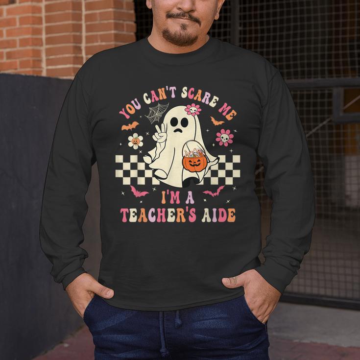 You Can't Scare Me I'm A School Teacher's Aide Halloween Men's Long Sleeve T-Shirt, funny design You Can't Scare Me I'm A School Teacher's Aide Halloween Men's Long Sleeve T-Shirt, funny design