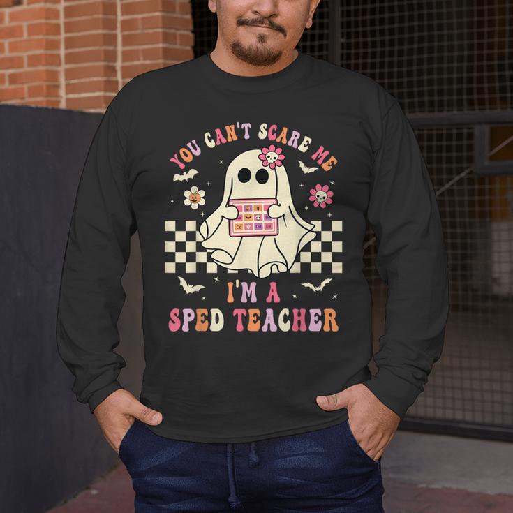 You Can't Scare Me I'm A SPED Teacher Crew Squad Halloween Men's Long Sleeve T-Shirt, funny design You Can't Scare Me I'm A SPED Teacher Crew Squad Halloween Men's Long Sleeve T-Shirt, funny design