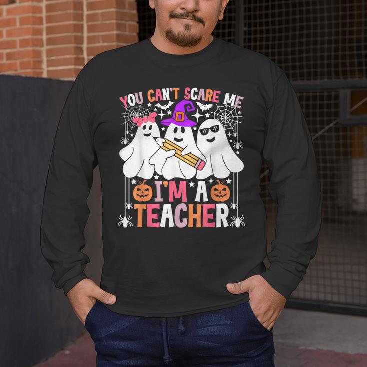 You Can't Scare Me I'm A Teacher Halloween Men's Long Sleeve T-Shirt, funny design You Can't Scare Me I'm A Teacher Halloween Men's Long Sleeve T-Shirt, funny design