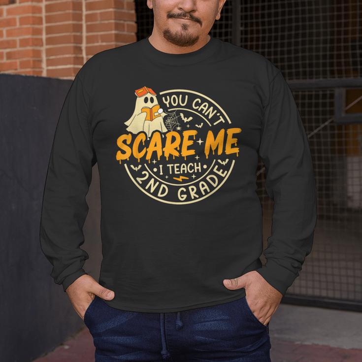 You Can't Scare Me I Teach 2nd Grade Teacher Halloween Ghost Men's Long Sleeve T-Shirt, funny design You Can't Scare Me I Teach 2nd Grade Teacher Halloween Ghost Men's Long Sleeve T-Shirt, funny design