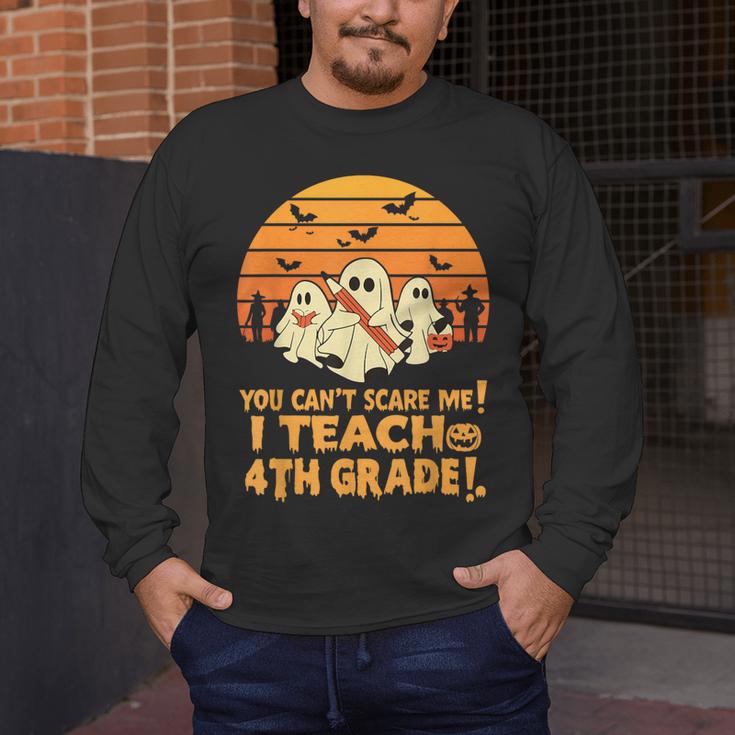 You Can't Scare Me I Teach 4th Grade Teacher Halloween Men's Long Sleeve T-Shirt, funny design You Can't Scare Me I Teach 4th Grade Teacher Halloween Men's Long Sleeve T-Shirt, funny design
