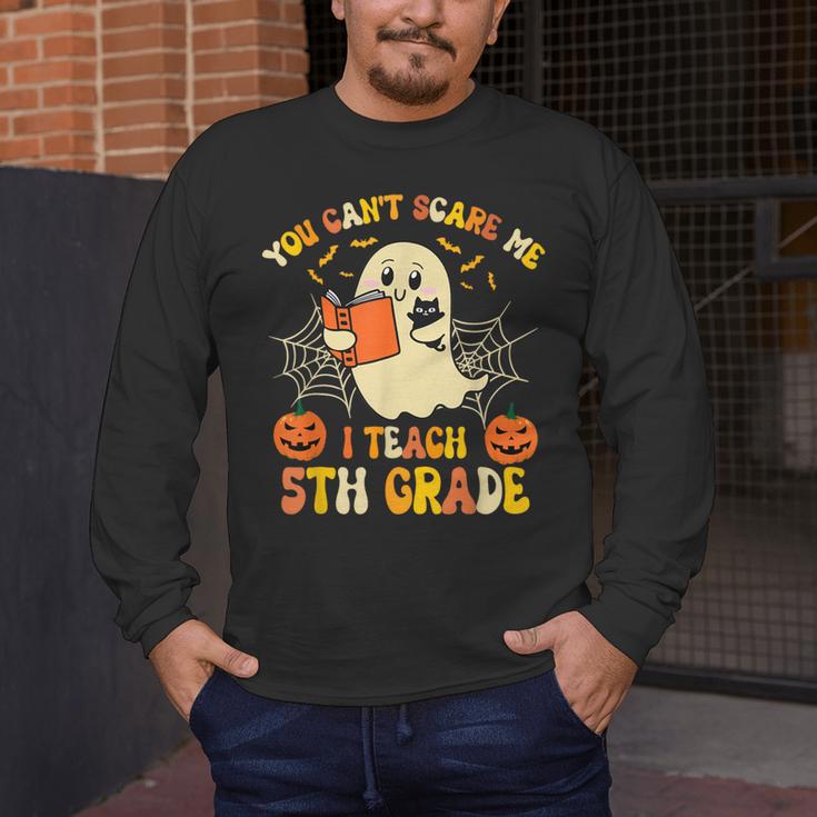 You Can't Scare Me I Teach 5th Grade Teacher Halloween Ghost Men's Long Sleeve T-Shirt, funny design You Can't Scare Me I Teach 5th Grade Teacher Halloween Ghost Men's Long Sleeve T-Shirt, funny design