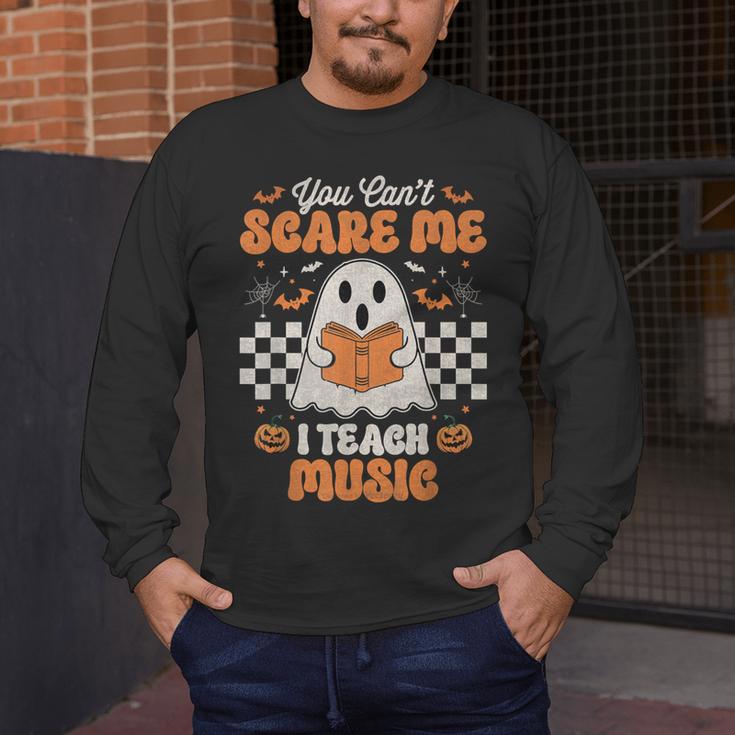 You Can't Scare Me I Teach Music Retro Teacher Halloween Men's Long Sleeve T-Shirt, funny design You Can't Scare Me I Teach Music Retro Teacher Halloween Men's Long Sleeve T-Shirt, funny design