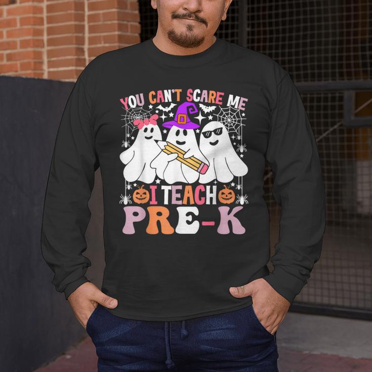 You Can't Scare Me I Teach Pre-k Halloween Teacher Men's Long Sleeve T-Shirt, funny design You Can't Scare Me I Teach Pre-k Halloween Teacher Men's Long Sleeve T-Shirt, funny design