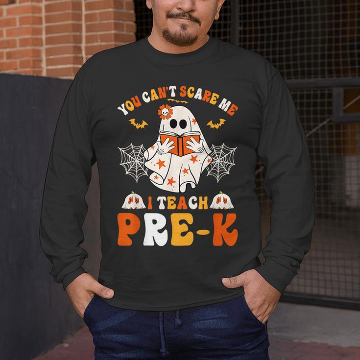 You Cant Scare Me I Teach Pre-K Teacher Halloween Men's Long Sleeve T-Shirt, funny design You Cant Scare Me I Teach Pre-K Teacher Halloween Men's Long Sleeve T-Shirt, funny design
