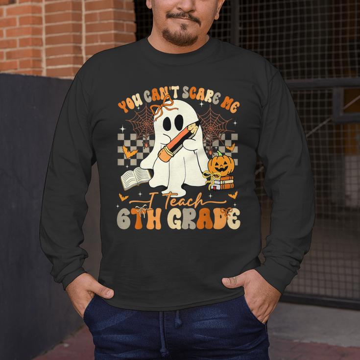 You Can't Scare Me I Teach Sixth Grade Teacher Halloween Men's Long Sleeve T-Shirt, funny design You Can't Scare Me I Teach Sixth Grade Teacher Halloween Men's Long Sleeve T-Shirt, funny design