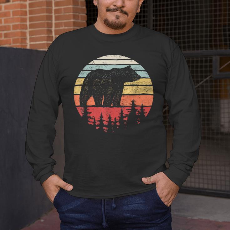 Catch Some Rays Vintage Retro Grizzly Bear Men's Long Sleeve T-Shirt, funny design
