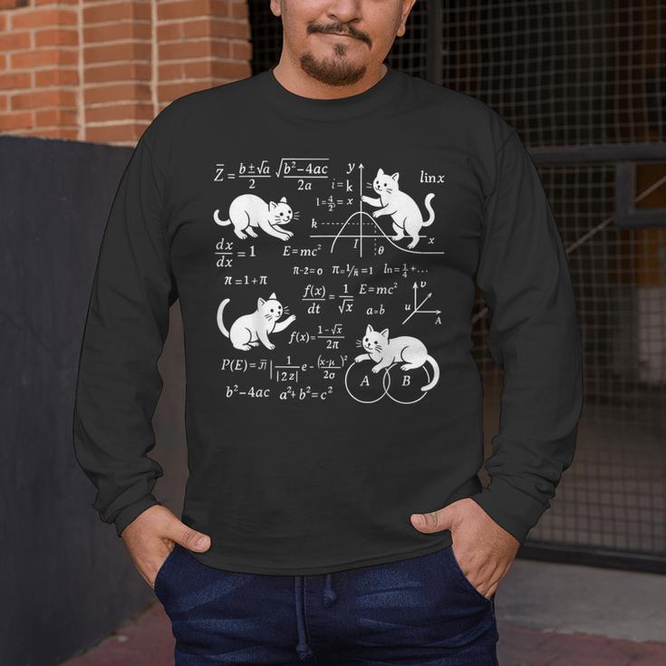 Cats And Math Lover Cat Lover Science Teacher Student Men's Long Sleeve T-Shirt, funny design Cats And Math Lover Cat Lover Science Teacher Student Men's Long Sleeve T-Shirt, funny design