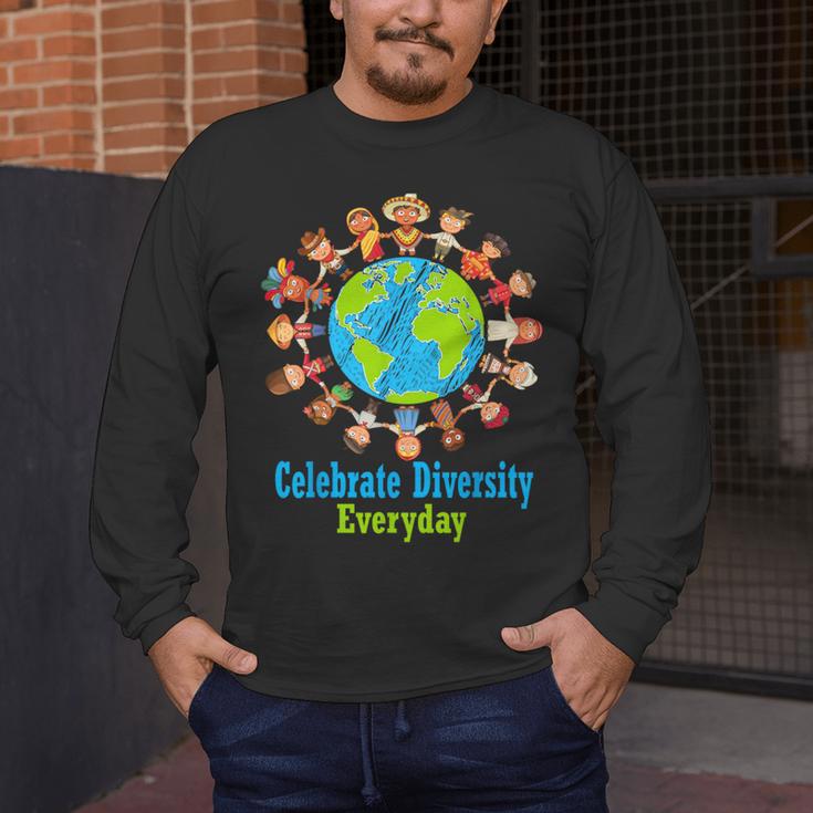 Celebrate Diversity Everyday Teachers & School Student Men's Long Sleeve T-Shirt, funny design Celebrate Diversity Everyday Teachers & School Student Men's Long Sleeve T-Shirt, funny design