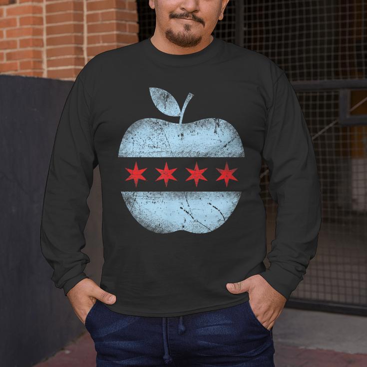 Chicago Flag Teacher School Cute Men's Long Sleeve T-Shirt, funny design Chicago Flag Teacher School Cute Men's Long Sleeve T-Shirt, funny design