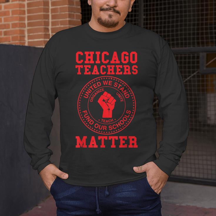 Chicago Teachers Matter Support Union Education Red For Ed Men's Long Sleeve T-Shirt, funny design Chicago Teachers Matter Support Union Education Red For Ed Men's Long Sleeve T-Shirt, funny design